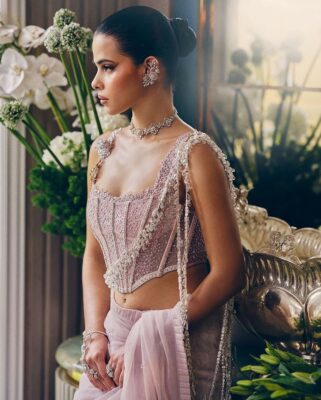 Trendy blouse designs corset style strapless bridal blouse