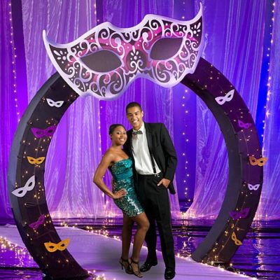 Masquerade Theme party ideas - photobooth