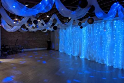 Masquerade theme party ideas - lighting