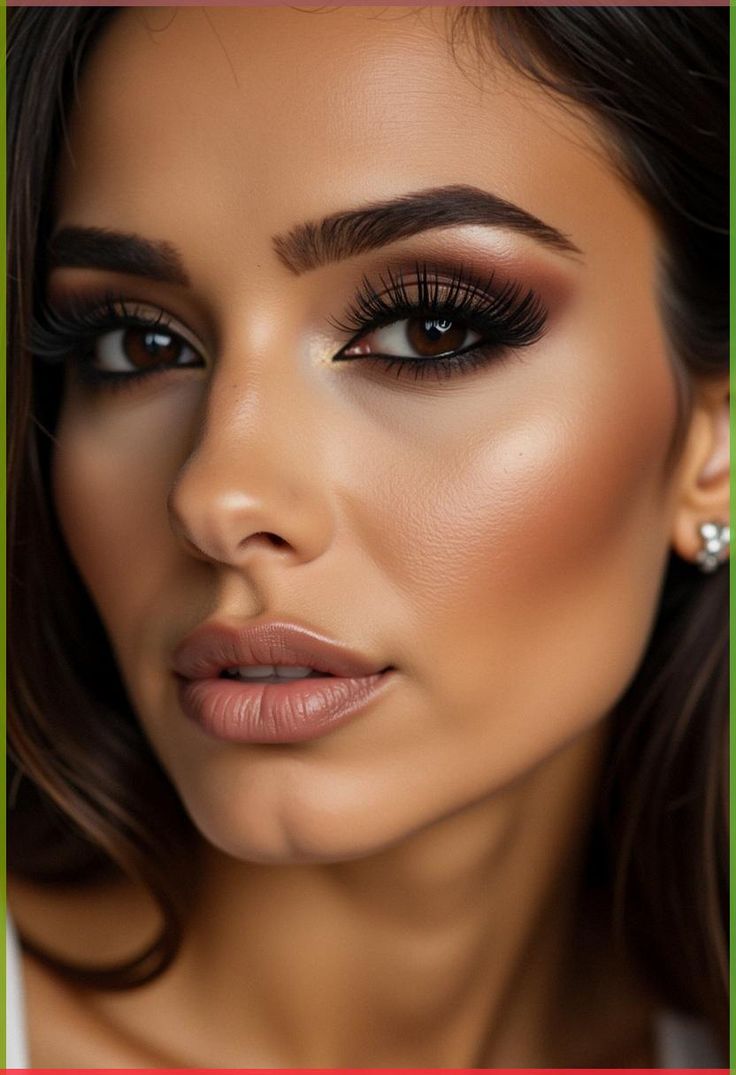 Matte Base with Brown Smokey Eyes