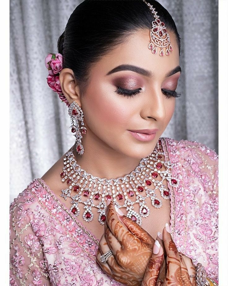 Pink Lips with Bold Eyes