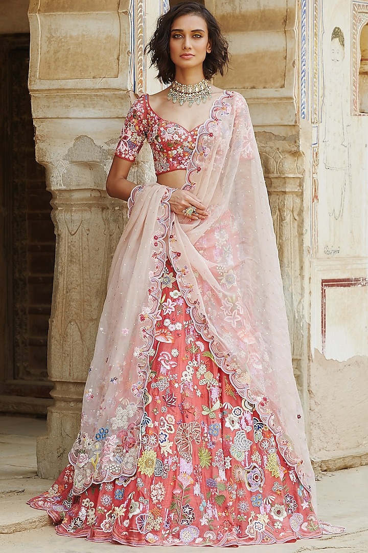 hand-embroidered lehenga designs