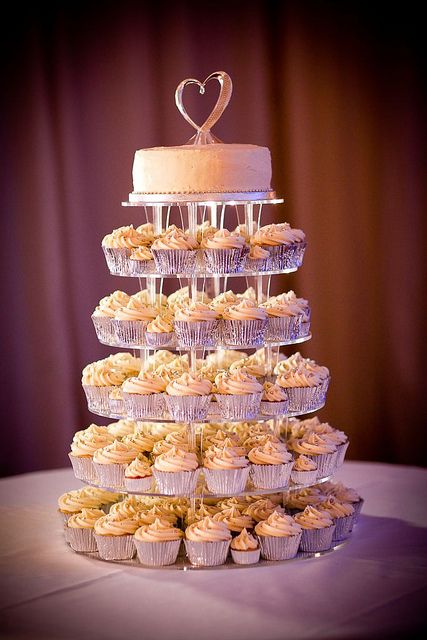 Silver Cupcake Tower