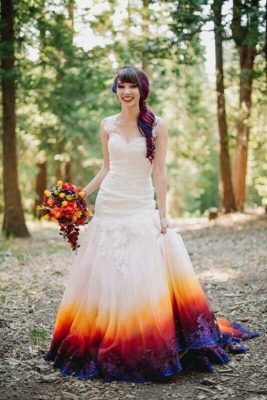 Tie-dye Technicolor Bridal Outfits