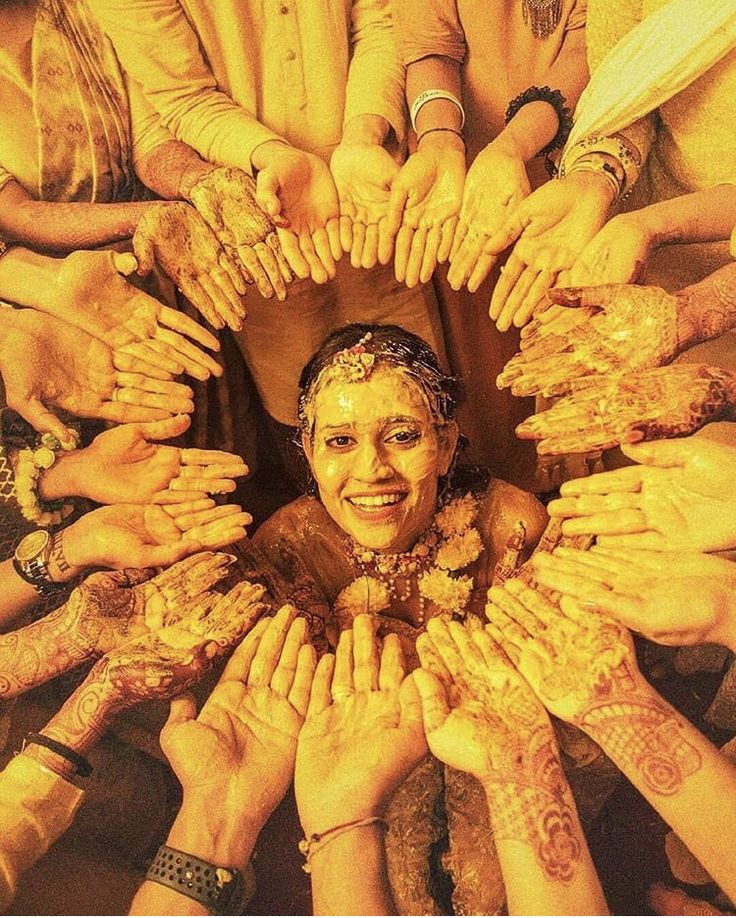 Top Angle Haldi Pose