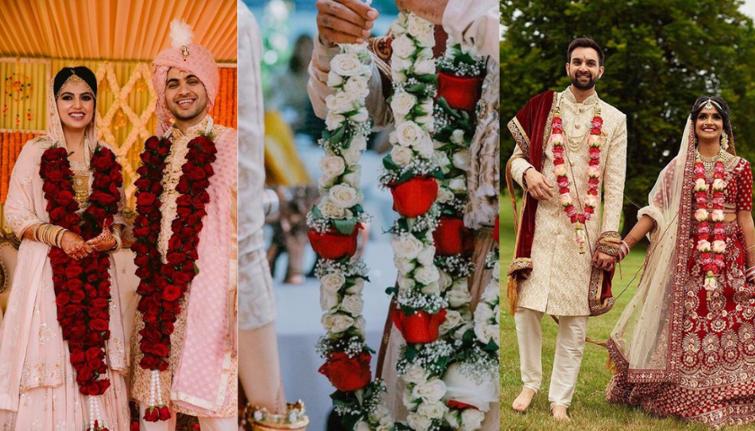 rose varmala designs for wedding