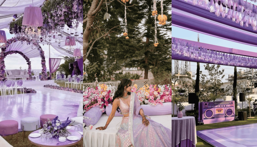 lavender haldi theme
