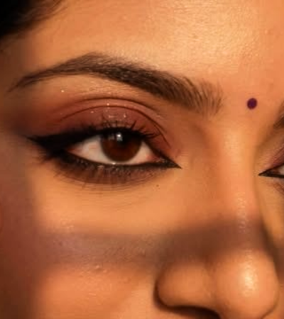 eyeliner and kajal look