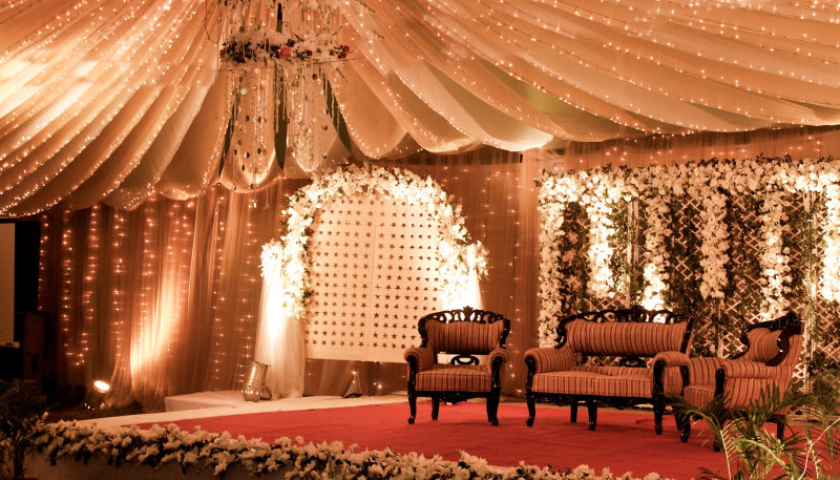 low budget wedding stage decoration
