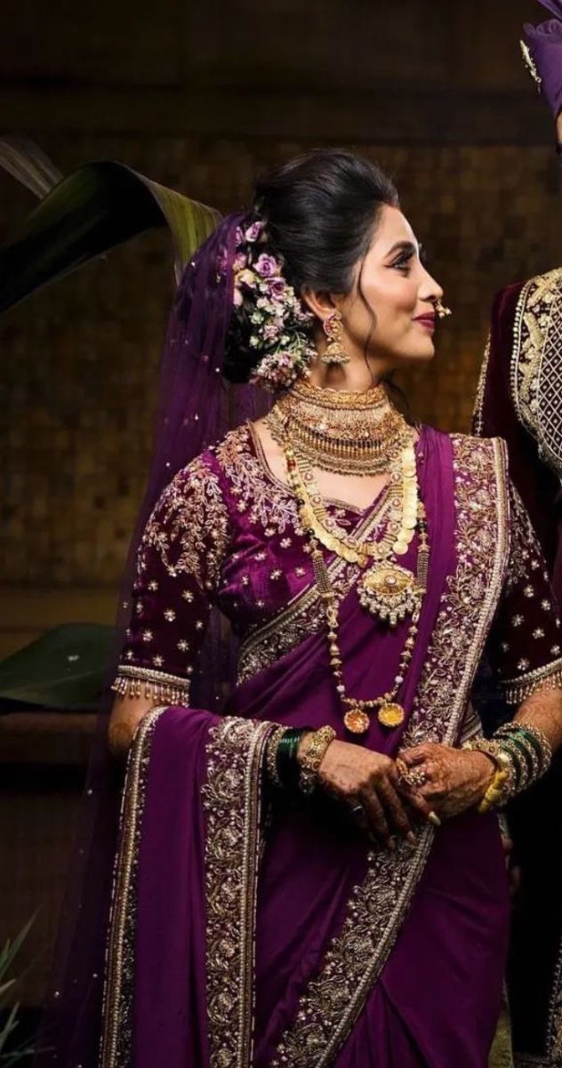 Velvet Nauvari Saree