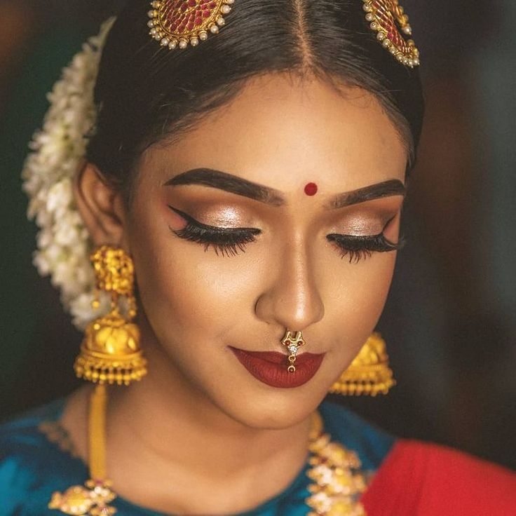 Vintage Style Simple South Indian Makeup
