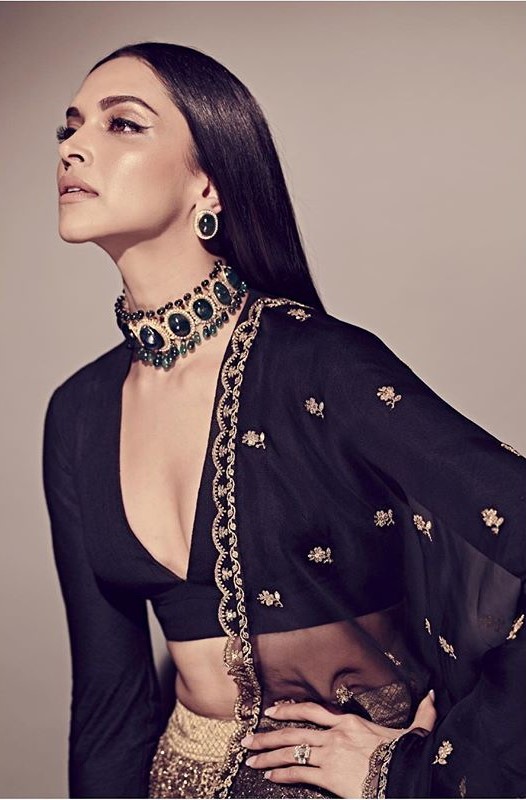 black wedding lehenga_ (20)_Deepika Padukone in black lehenga