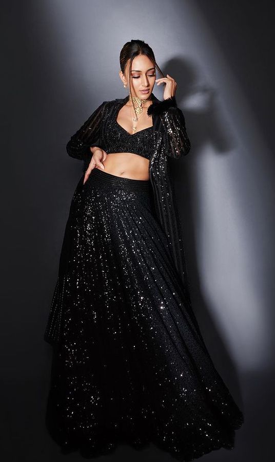 Black Wedding Lehenga