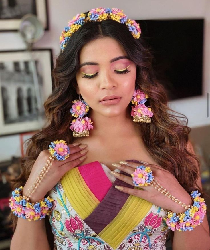 bridal makeup looks_boho mehndi bride