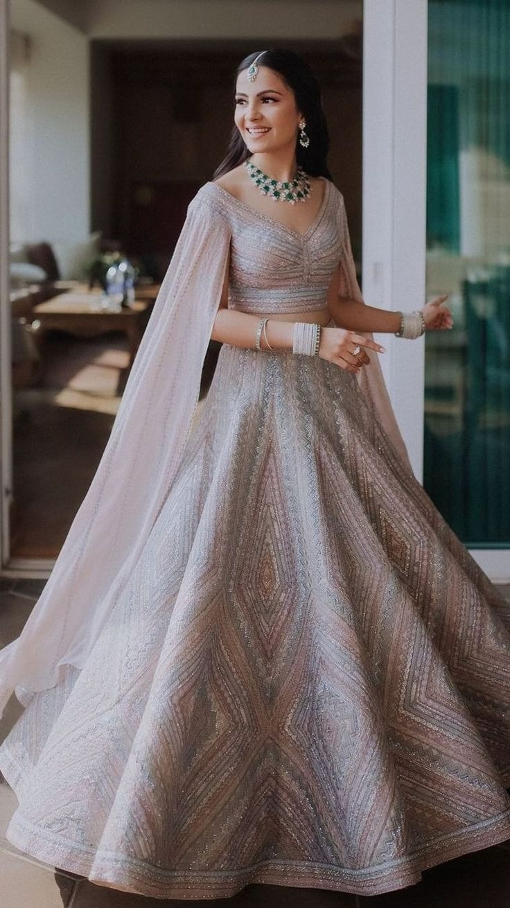 Cape-blouse lehenga designs