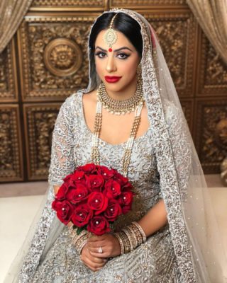 Bold red lips - gujarati bridal makeup