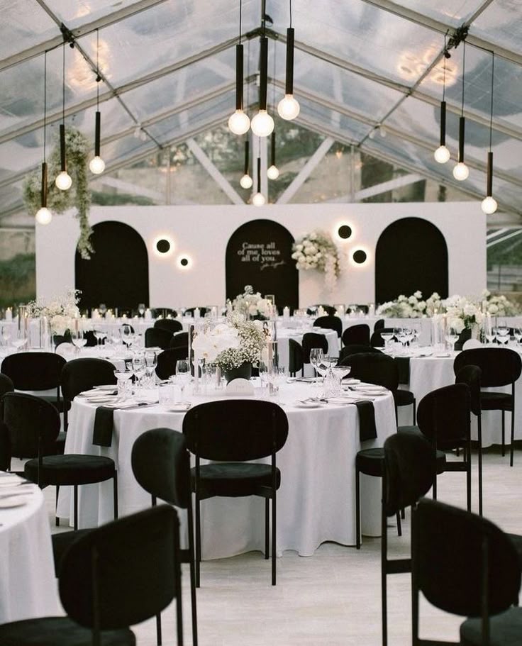 corporate party themes_black and white elegance