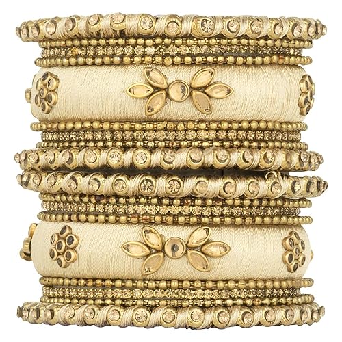 bridal bangles - cream bangles