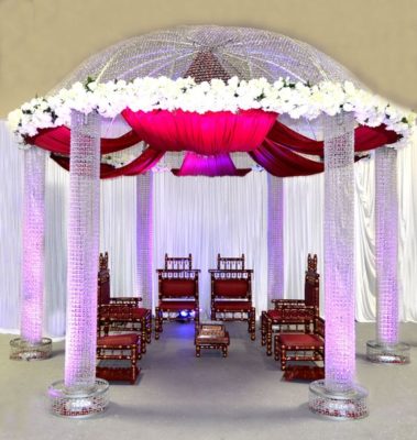 crystal floral mandap designs