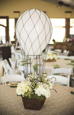 balloon clusters - wedding centerpieces