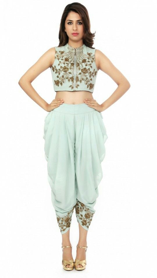 Dhoti pants with crop tops