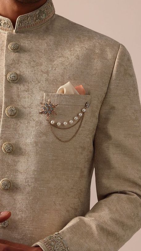 groom brooch jewellery for wedding sherwani