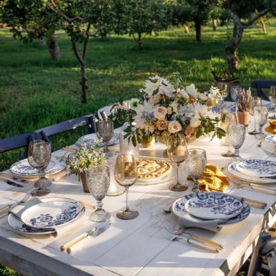 elegant table setting - bride to be decorations