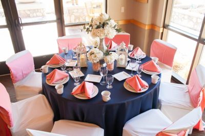 Coral table - Coral themed wedding