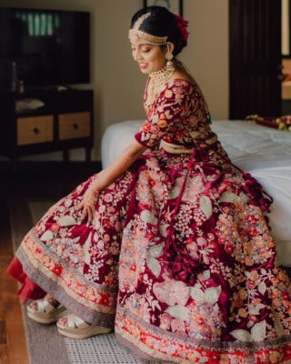 floral-velvet-lehenga 