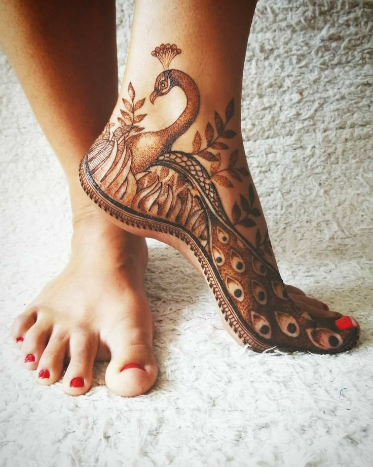Peacock Design for Legs