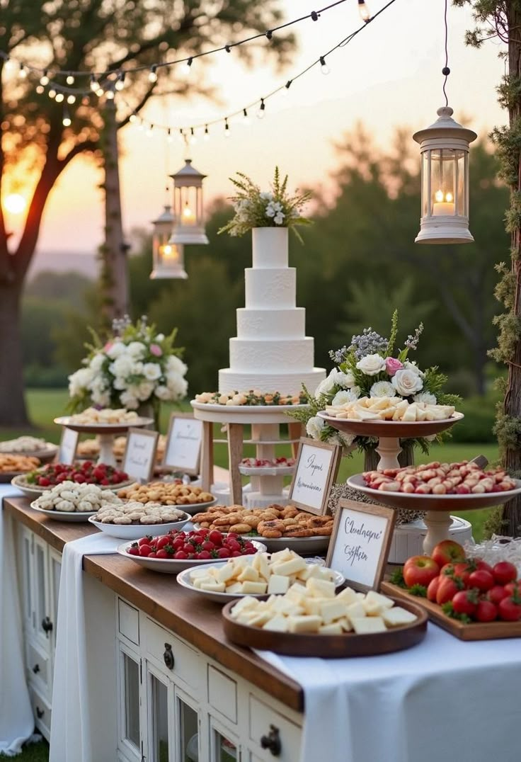 Interactive Food & Dessert Stations at wedding 