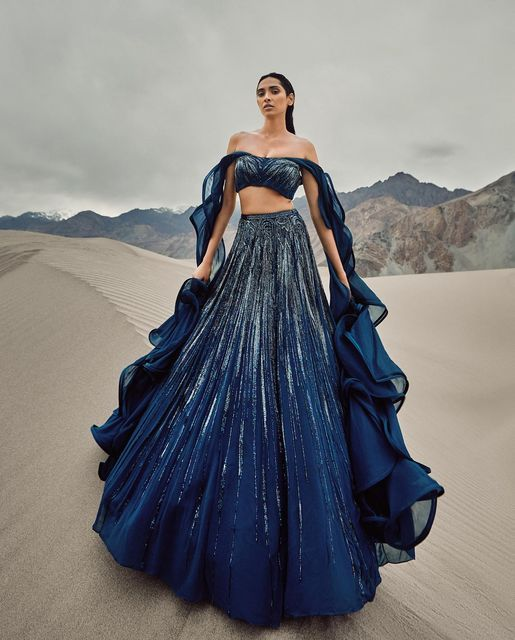 Ruffle lehengas