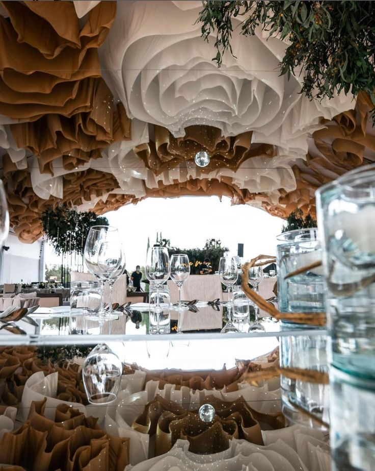 Origami Art Installations wedding ceiling decor ideas 