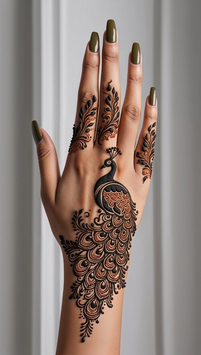 Peacock & Swirl Fusion Design