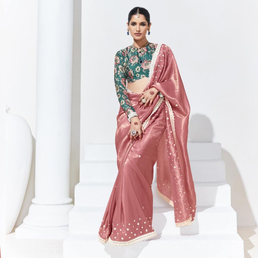 Peach an Teal outfit 