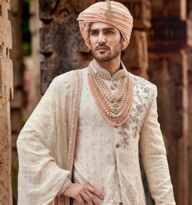 groom pearl necklace jewellery for wedding look