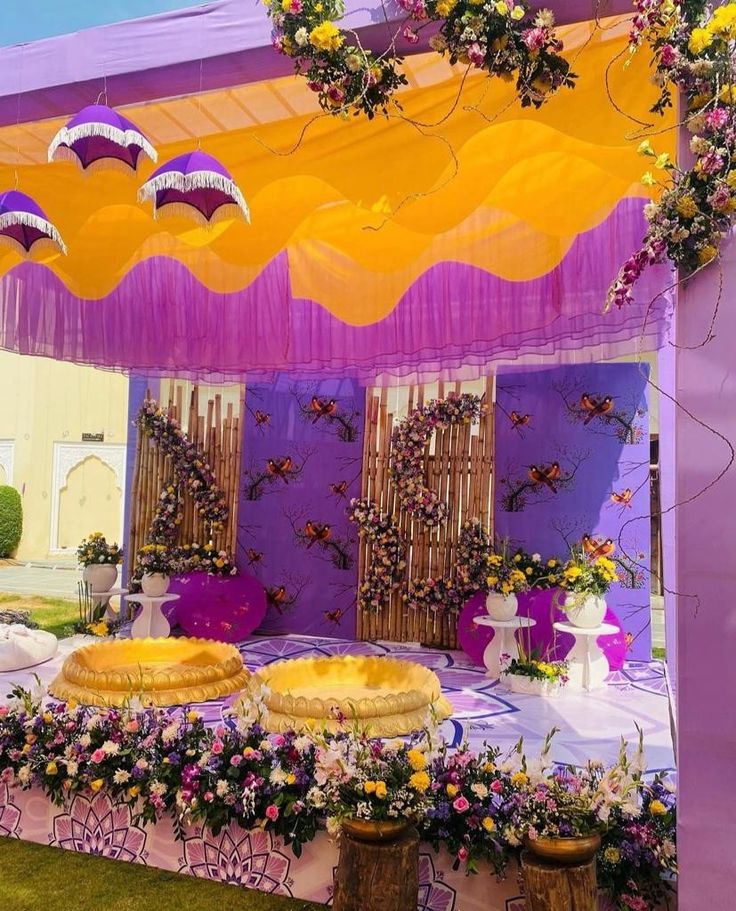 lavender haldi theme_Backdrop design
