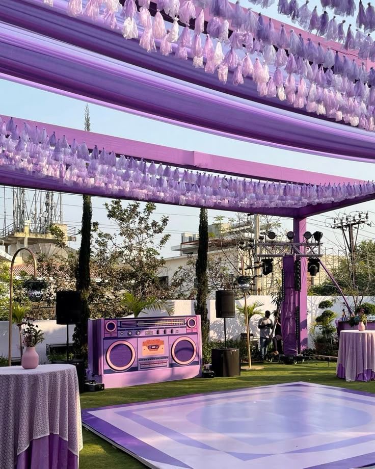 lavender haldi theme_Pastel themed wedding