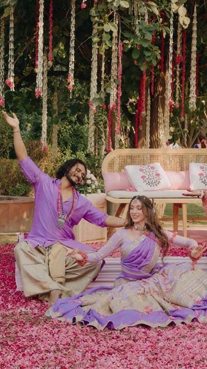 lavender haldi theme_couple photography