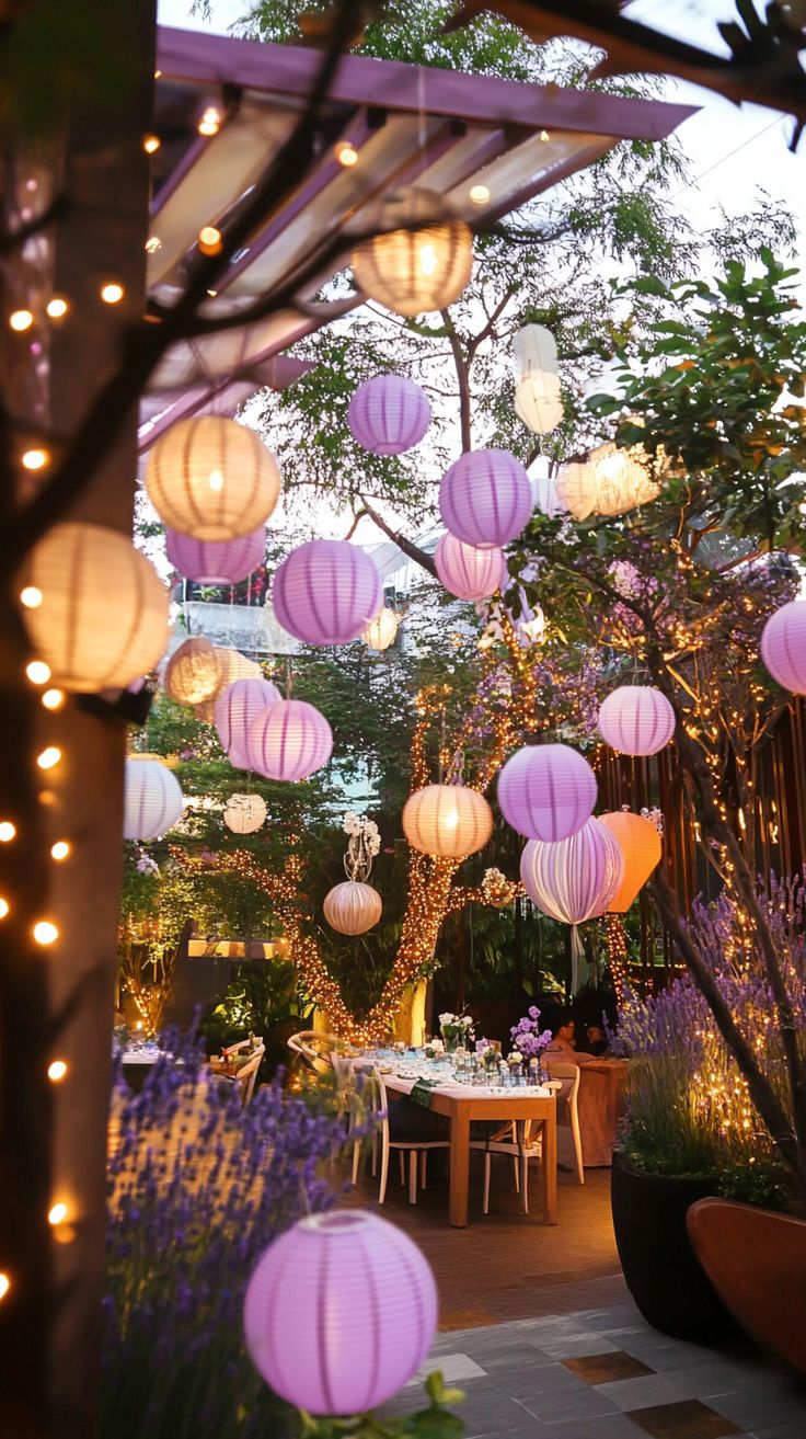 lavender haldi theme_lavender themed wedding decor