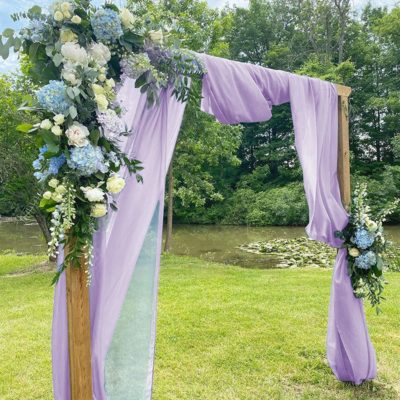 lilac themed wedding photo booth