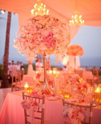 coral decor - coral themed wedding