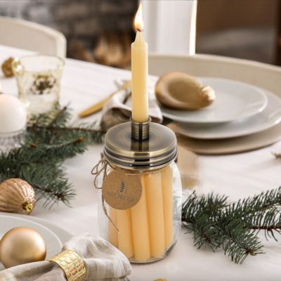 mason jar candleholder