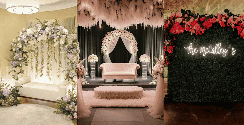 reception stage decor