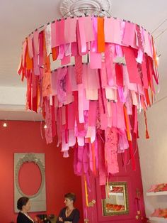 ribbon chandeliers