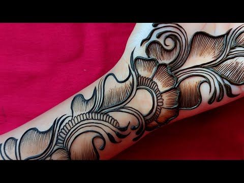 shaded arabic mehndi design