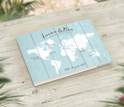 travel inspired guest book