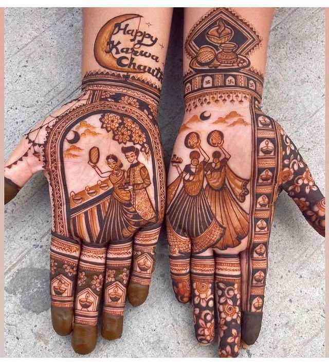 viral mehndi designs_karwa chauth design