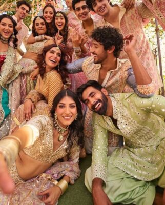Indian wedding ritual capturing fun teasing moments between siblings